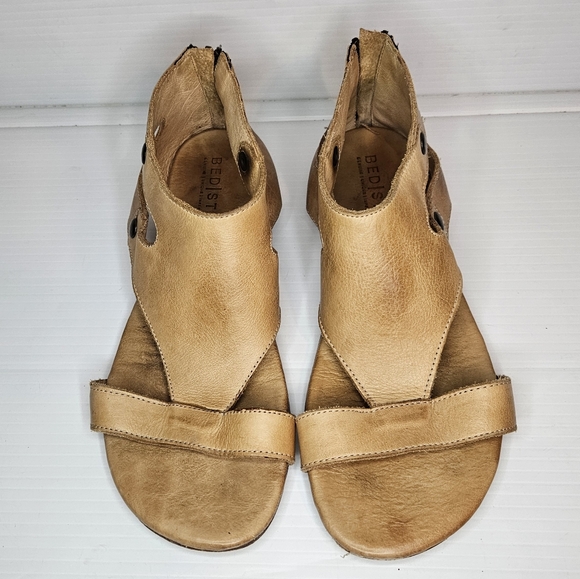 Bed Stu Soto Flat Ankle Sandals Women’s 9 – Tan Rustic Leather Lagenlook - Picture 4 of 12